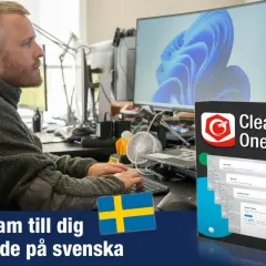 Man rensar datorn med programmet Cleaner One. Svensk guide medföljer.