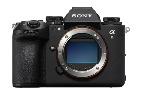 Svart systemkamera Sony A9 III med E-fattning.