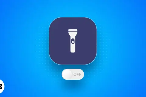 En ikon för ficklampa i mobilen, med en avstängd knapp.