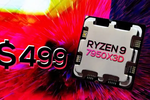 AMD Ryzen 9 7950X3D-processor för 499 dollar. En kraftfull CPU för spel och arbete.