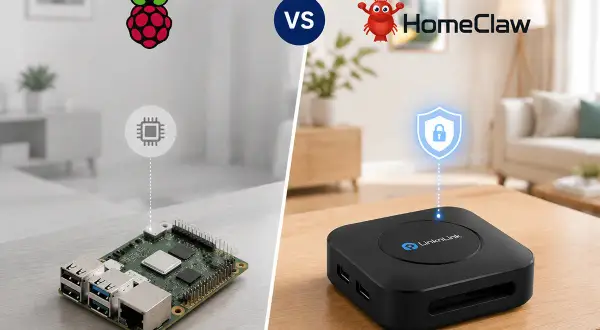 Jämförelse mellan ett Raspberry Pi projekt och HomeClaw.