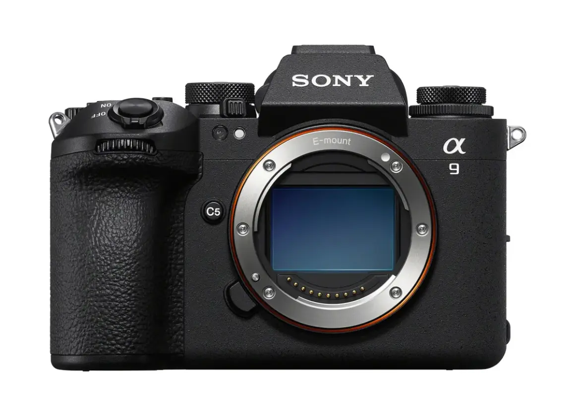 Svart systemkamera Sony A9 III med E-fattning.