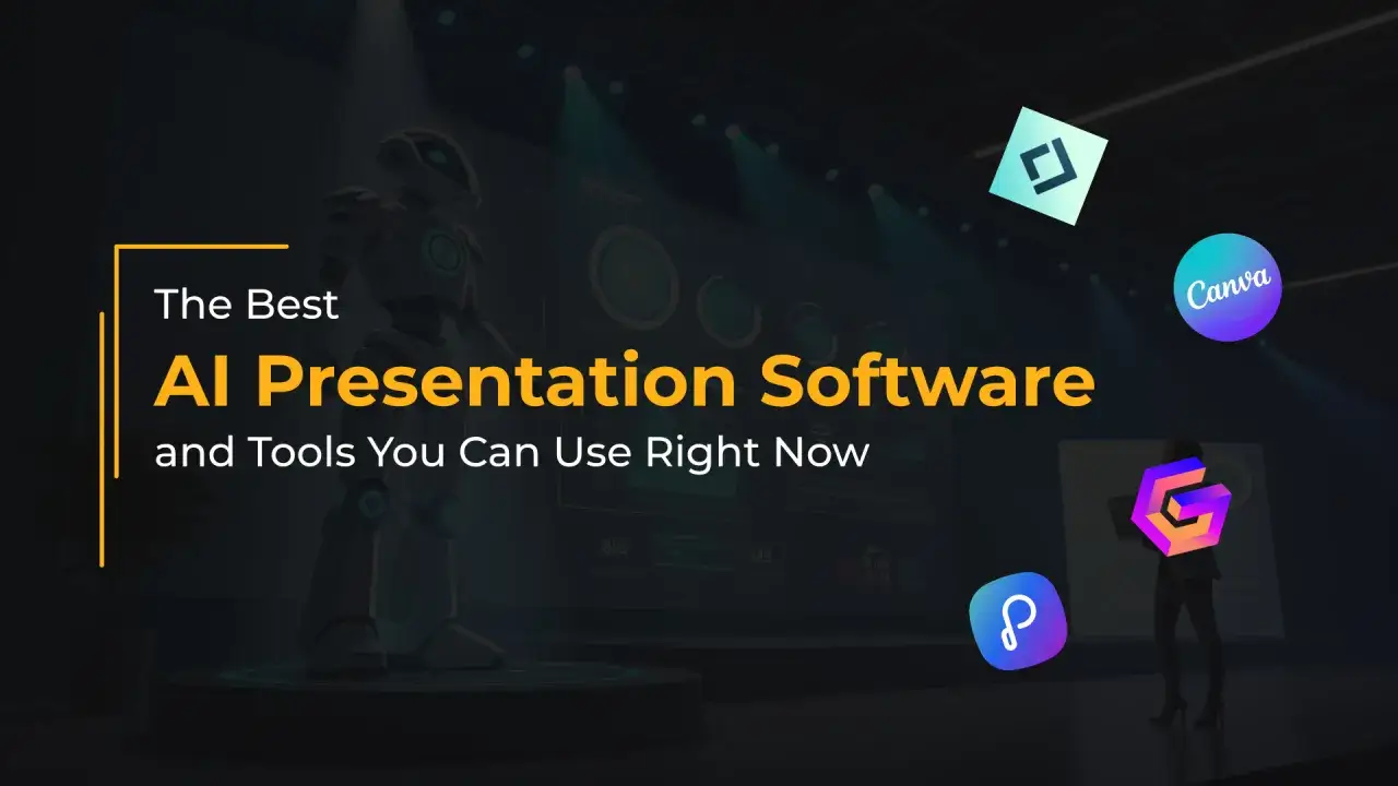 AI-driven presentation software, inklusive Canva, för att skapa ett gratis bildspel.