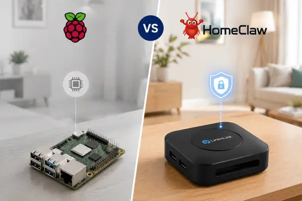 Jämförelse mellan ett Raspberry Pi projekt och HomeClaw.